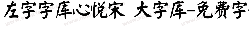 左字字库心悦宋 大字库字体转换
